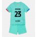 Tanie Strój piłkarski Barcelona Jules Kounde #23 Koszulka Trzeciej dla dziecięce 2023-24 Krótkie Rękawy (+ szorty)